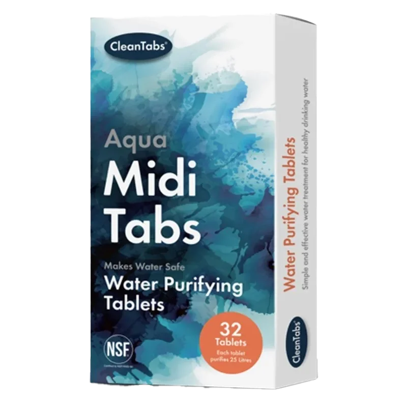 Clean Tabs Aqua Midi Tabs Water Purifying Tablets (Order in multiples of 12)
