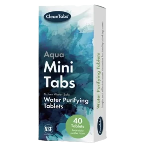 Clean Tabs Aqua Mini Tabs Water Purifying Tablets (Order in multiples of 18)