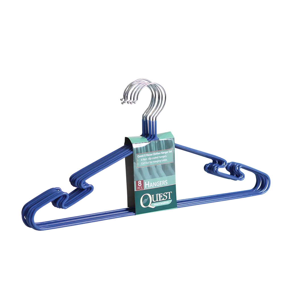 Quest 8 Non-Slip Clothes Hangers (pack of 8)