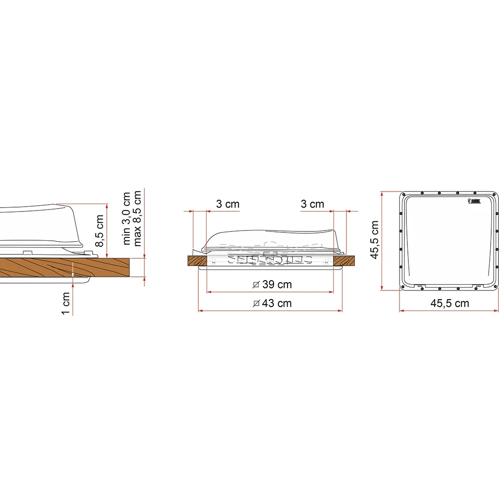 Fiamma Vent Crystal 400 X 400 - Image 3