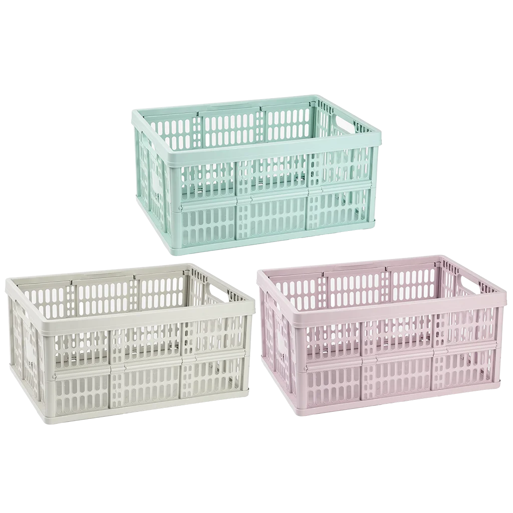 Fold Flat Stackable Boxes Assorted Colours (order in multiples of 6)