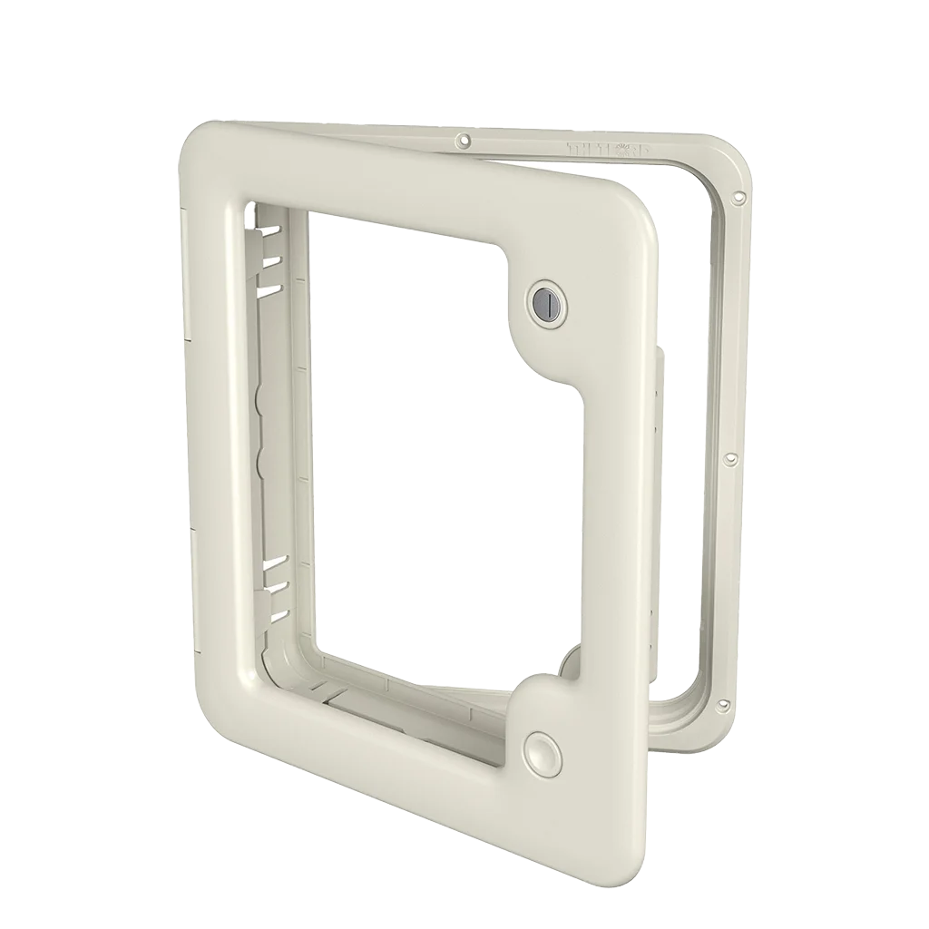 Thetford White Service Door 3 with 1 Lock & 1 Push Button - Image 2