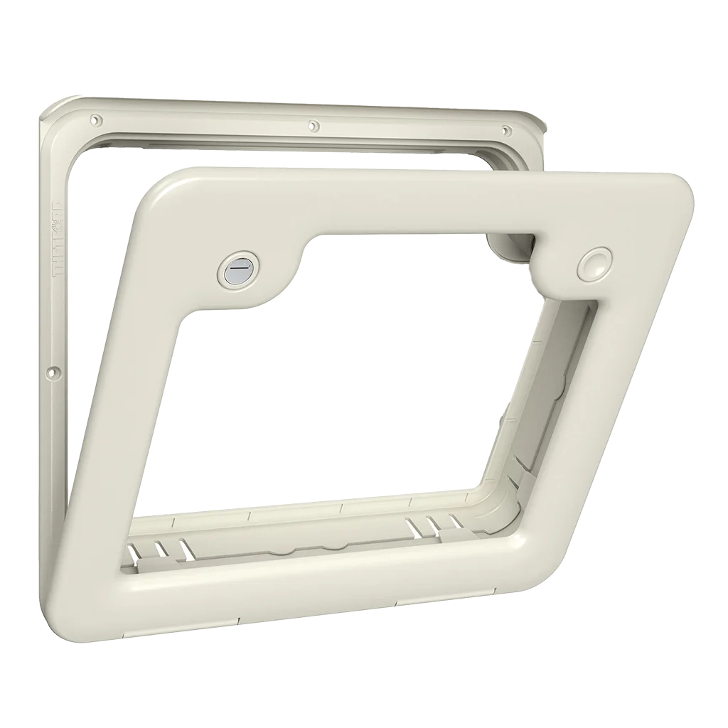 Thetford White Service Door 3 with 1 Lock & 1 Push Button