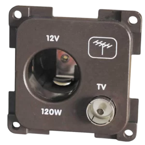 CBE Light Grey 12v & TV Socket