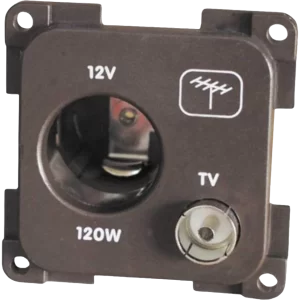 CBE Brown 12V Auto + TV Socket