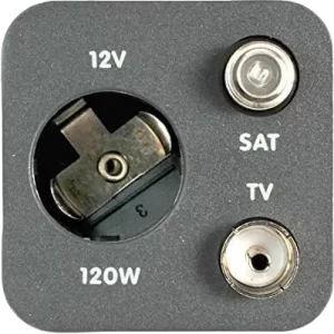 CBE 12v + TV + SAT socket grey
