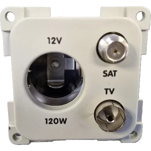 CBE Light Grey 12V + TV + SAT Socket