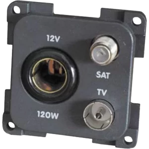 CBE Brown 12v + TV + SAT Socket