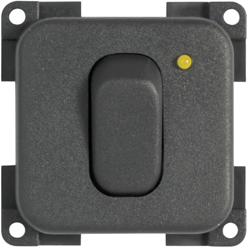 CBE Grey Single Switch with LED