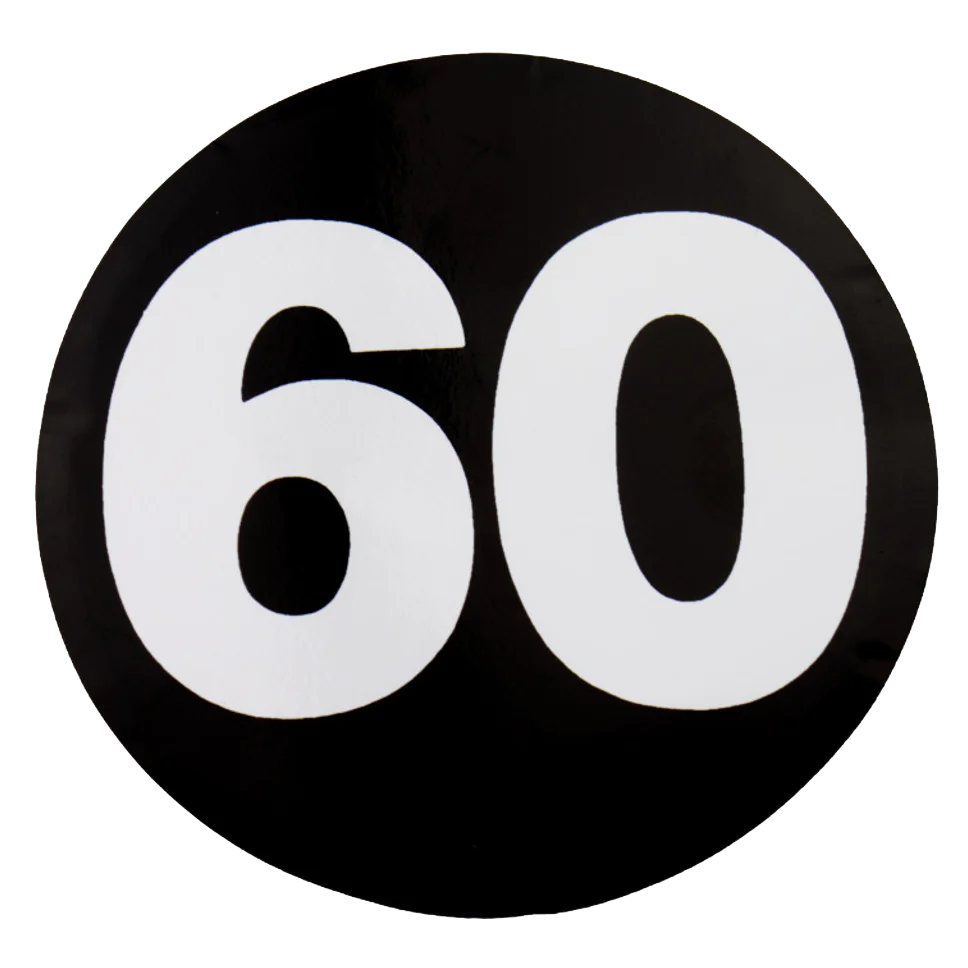 W4 60mph Sticker