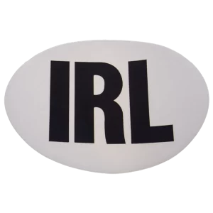 W4 Large Oval IRL Sticker