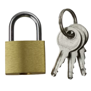 W4 Brass Padlock & 2 Keys