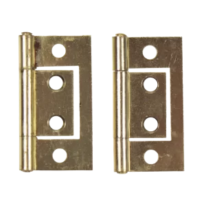 W4 1.5" Flush Hinge - Brass Finish (2 pack)