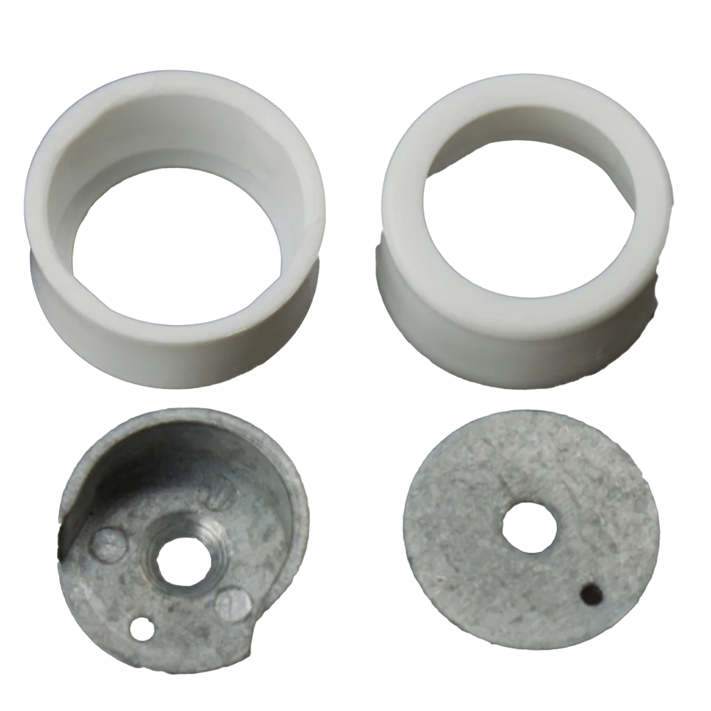 W4 16mm Wardrobe Rail Support End (2 pack)