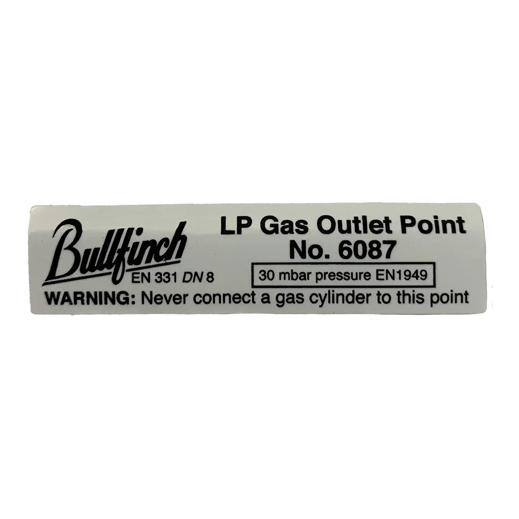 Bullfinch Sticker for BBQ Gas Point