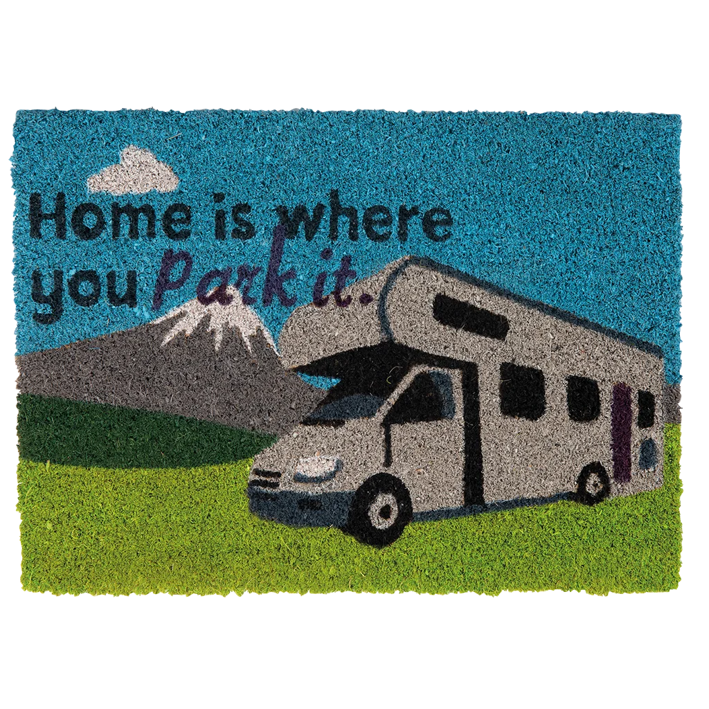Heavy duty coir Home is where you park it (motor home) mat - Image 2