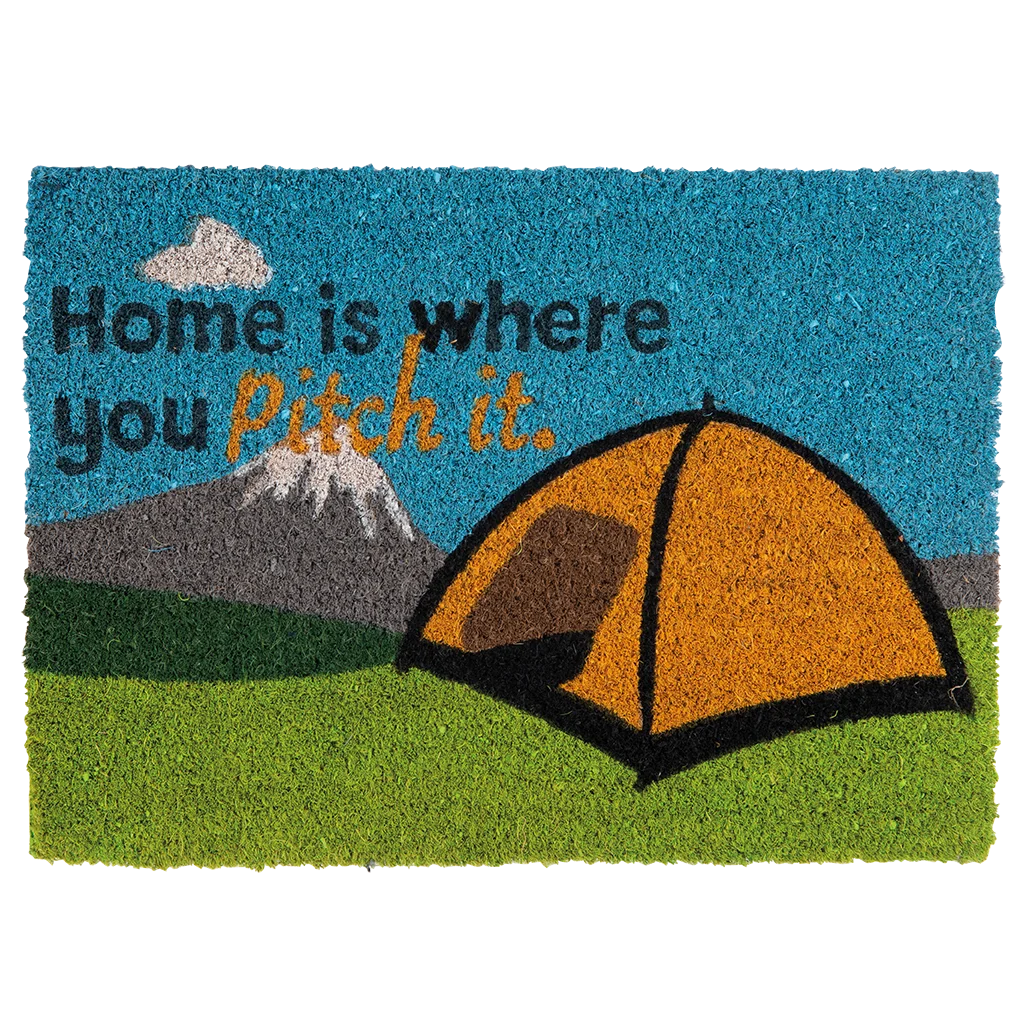 Heavy duty coir Home is where you pitch it (tent) mat - Image 2