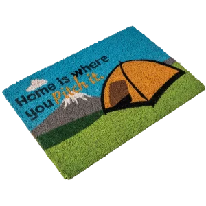 Heavy duty coir Home is where you pitch it (tent) mat