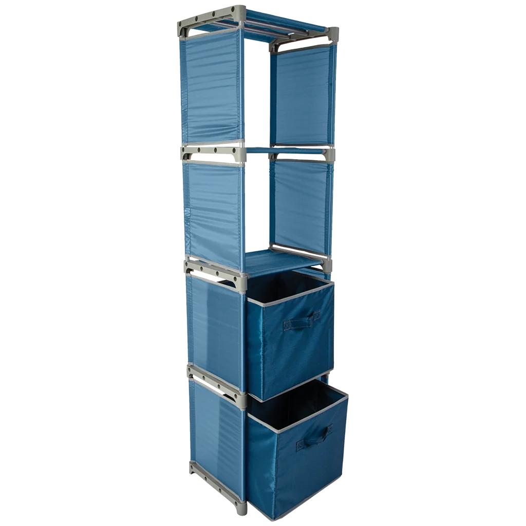 Quest Pack Away Shelf Unit With 2 x Storage Boxes