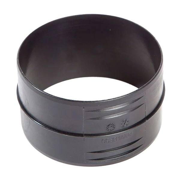 Whale Black 90mm Straight Air Duct Fitting