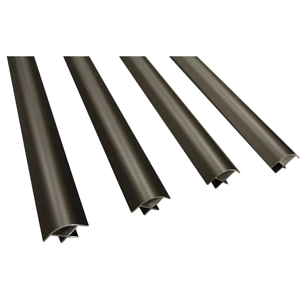 17mm Aluminium Profile Black (order multiples of 6)