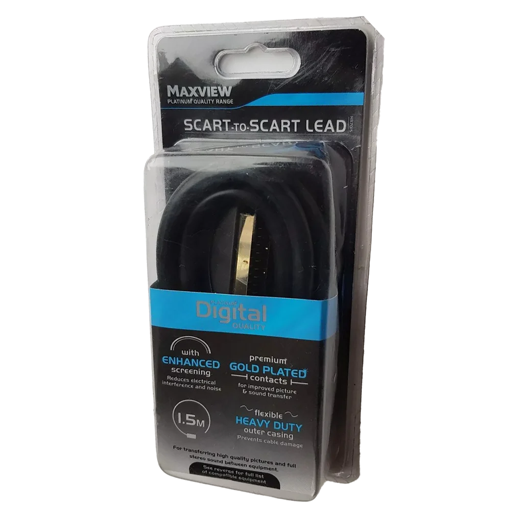 Maxview 1.5m Digital Quality Scart to Scart Lead - Image 2