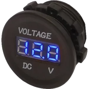 12V-24V Digital Panel Mount Dashboard Voltmeter - Blue