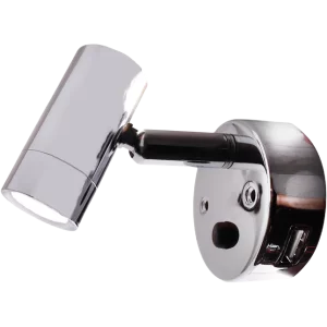 Nano Chrome 12v LED Spot Light with USB