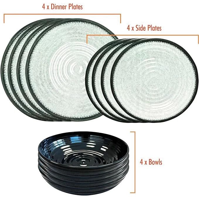 Liberty Sicily 12 Piece Melamine Dinner Set - Image 6
