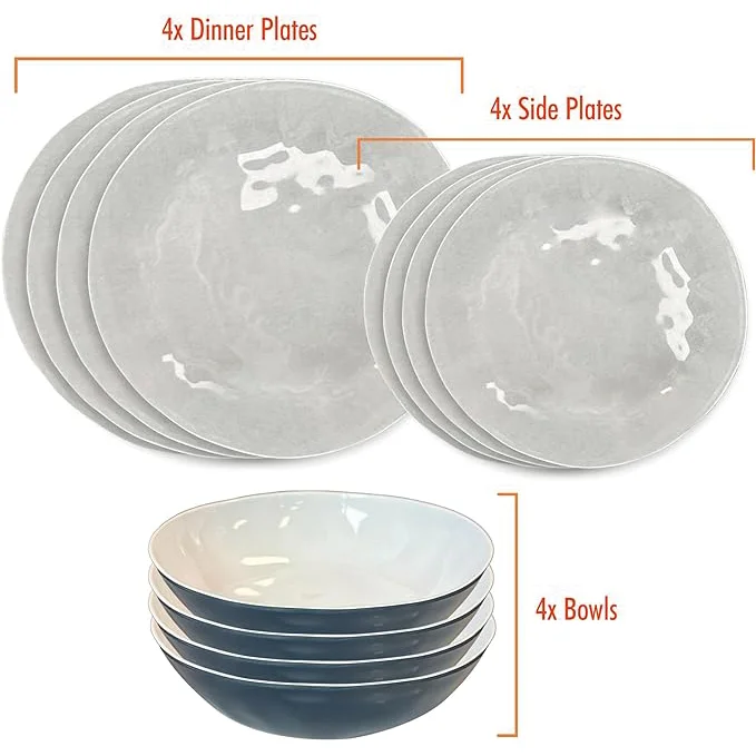 Liberty Murano 12 Piece Melamine Dinner Set - Image 5