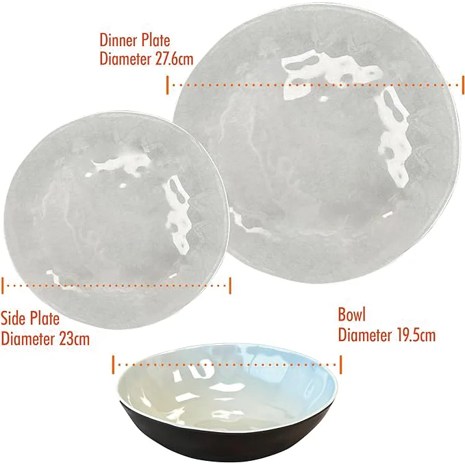 Liberty Capri 12 Piece Melamine Dinner Set - Image 4