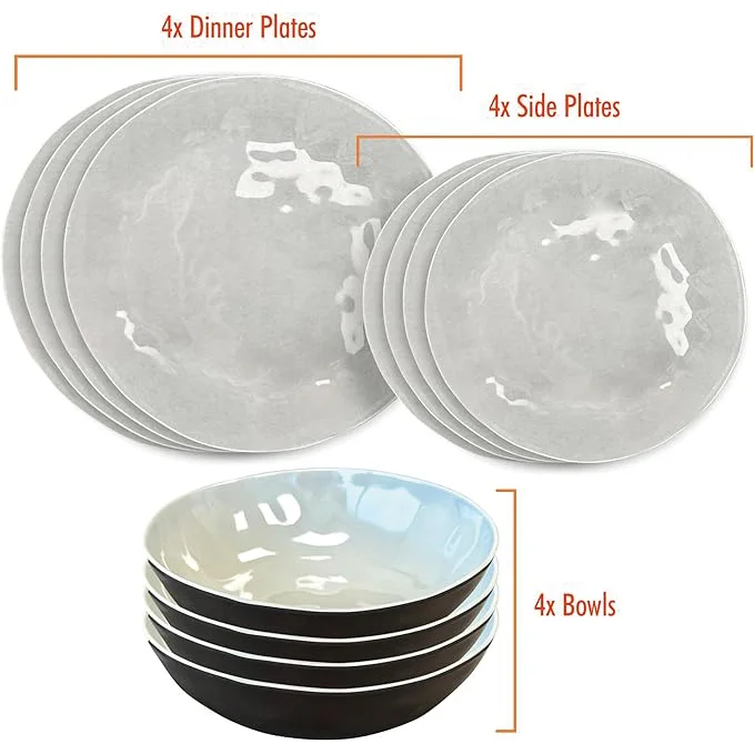 Liberty Capri 12 Piece Melamine Dinner Set - Image 6