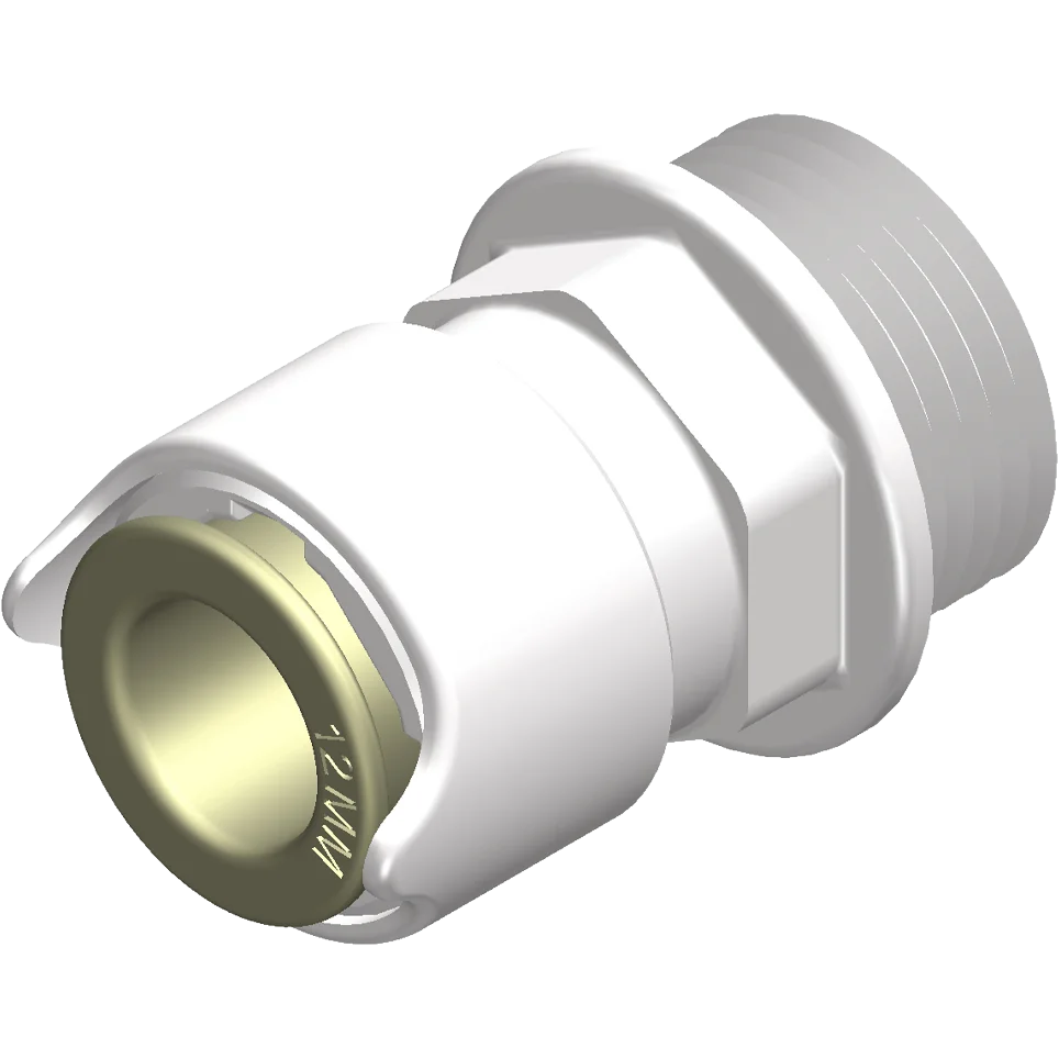 Whale Male Adaptor 1/2" BSP to 12mm