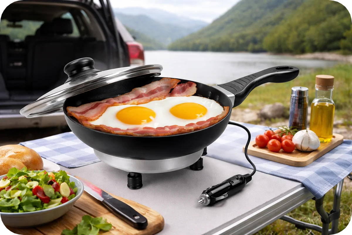 Quest 12V Frying Pan with Lid - Image 3
