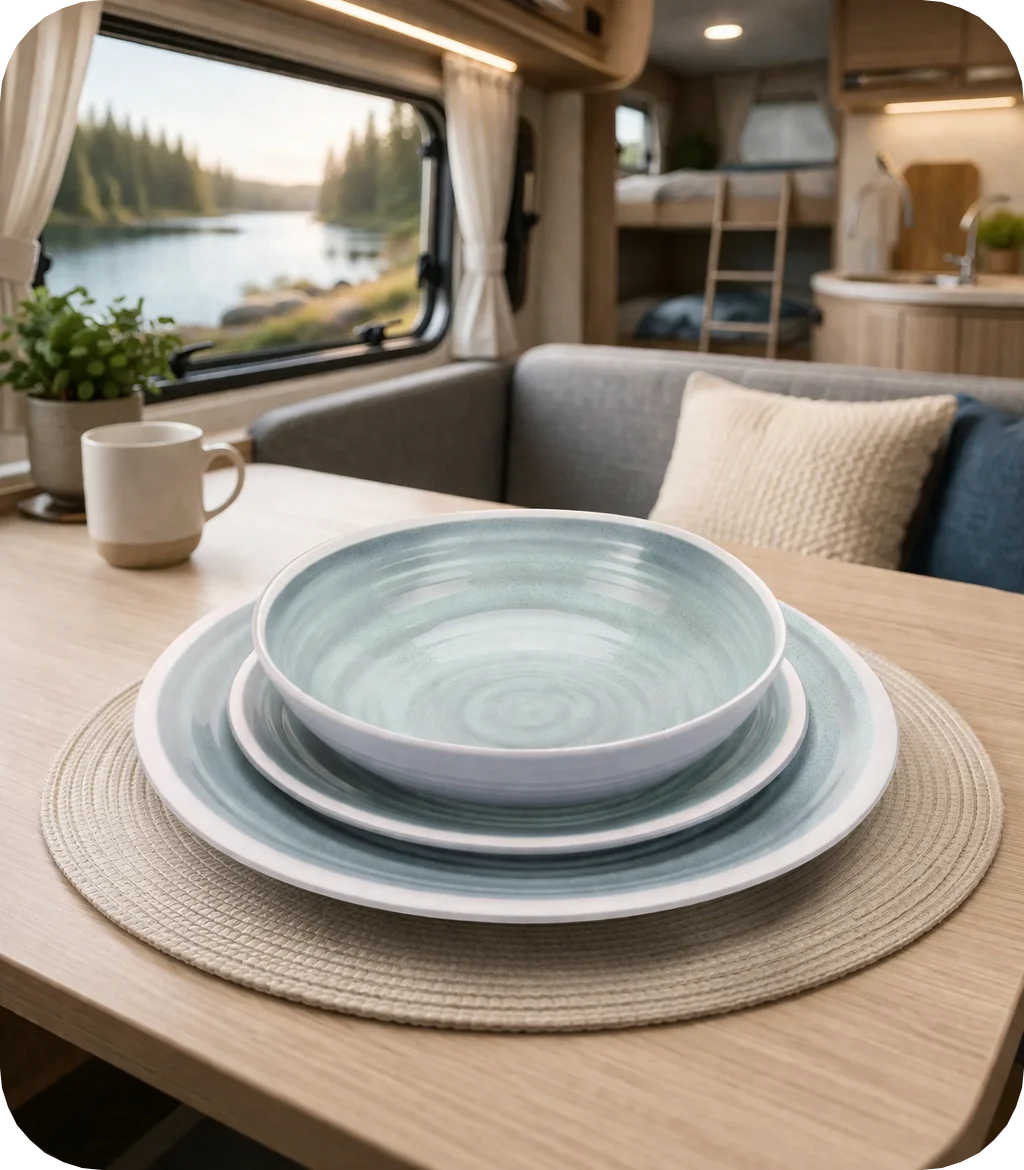 Quest Elite rPET 12 Piece Dinner Set - Delphinium - Image 5