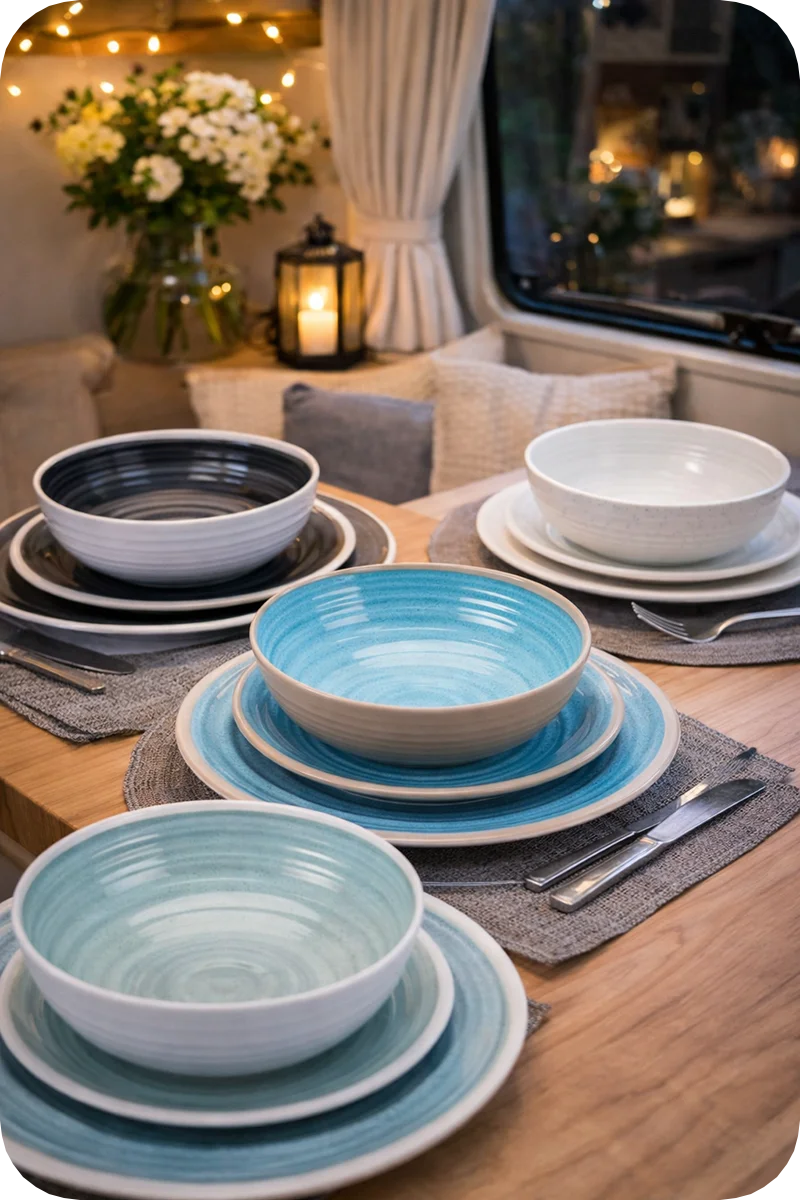 Quest Elite rPET 12 Piece Dinner Set - Delphinium - Image 6