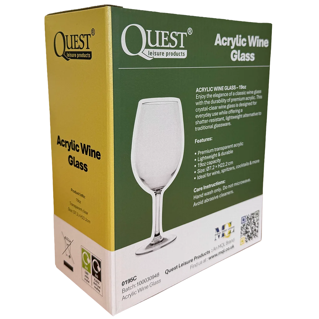 Quest Elegant Wine Glass 560ml (Pack of 2) - Image 3