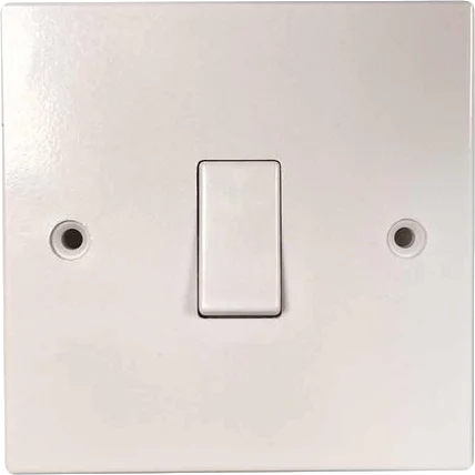 Square Edged Single 2 Way Switch White