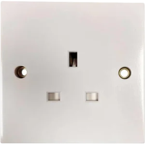 Square Edged Single Unswitched Double Pole White