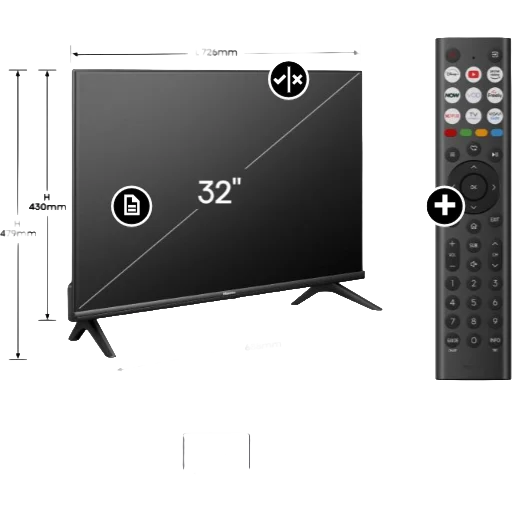 Hisense A4QTUK 32" HD LED Freely Smart TV - Image 2