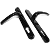 UPVC Door Handles Black with 210mm Hole Centres