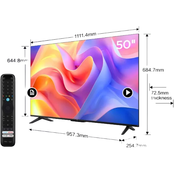 TCL 50" 4K Ultra HD DLED HDR Google Smart TV - Image 2