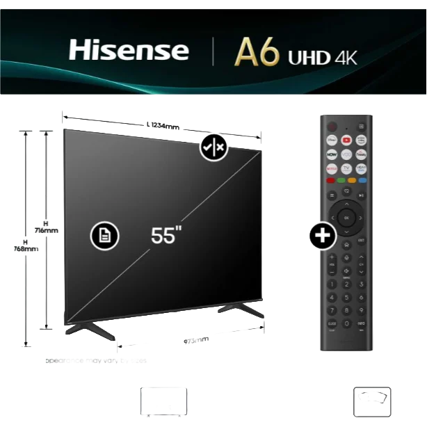 Hisense 55" 4K Ultra HD LED Freely Smart TV - Image 2
