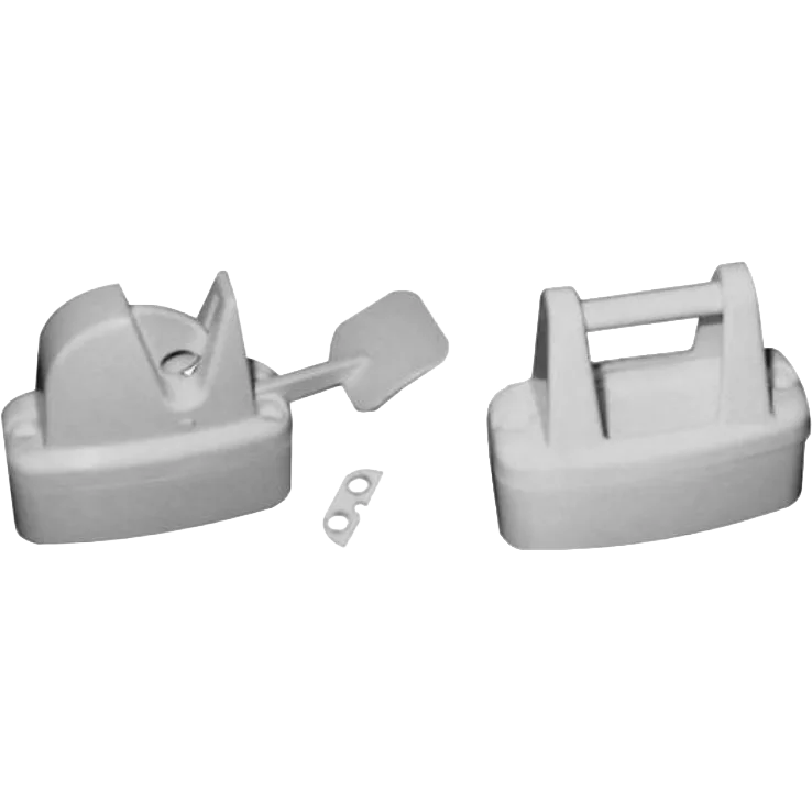 Lever Trigger Release Catch Door Retainer With Spacers Aspen White