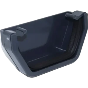 Square Line Guttering Stop End Anthracite Grey
