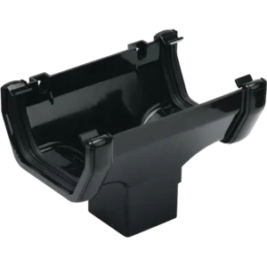 Square Line Gutter Running Outlet Black