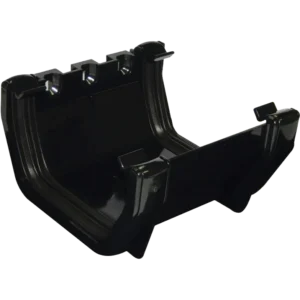 Square Line Gutter Union Bracket Black