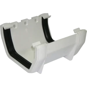 Square Line Gutter Union Bracket White