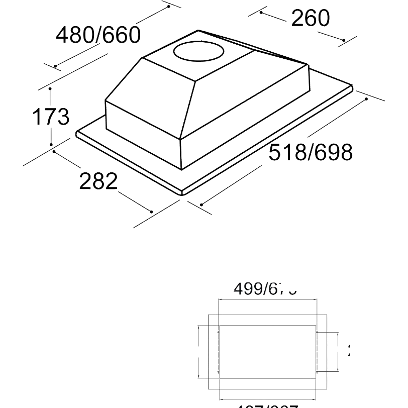 CDA Canopy Extractor Ducted/Re-Circulating 3 Speeds - Silver - Image 2