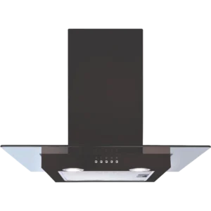 CDA 60cm Flat Glass Chimney Extractor - Black